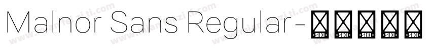 Malnor Sans Regular字体转换